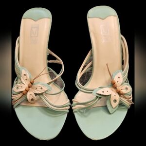 Andrew Stevens Mint Green Strappy Heels